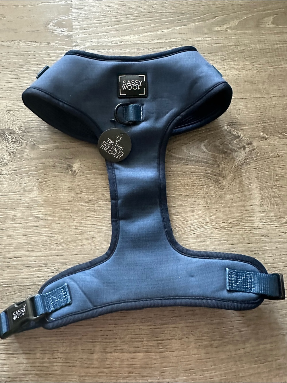 Sassy Woof Navy Blue Padded Dog Harness size XL